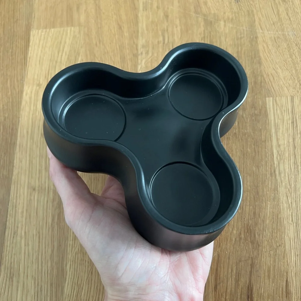 IKEA candle holder in matte black metal in EUC